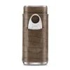 New Arrival Portable Men Gift Cigar Case Reusable 3 Cigars Capacity PU Leather Wood Cigar Tool Cutter Case Travel Storage Box - MANDOTOS INTERNATIONAL
