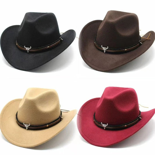 New denim hats for men and women, Western cowboy hats, five pointed star belt hats, soft woolen hats - MANDOTOS INTERNATIONAL