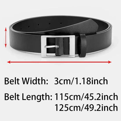New Luxury Belt for Men PU Leather Belt Metal Pin Buckle High Quality Famous Brand Designer Waist Strap Belts for Jeans Men Belt - MANDOTOS