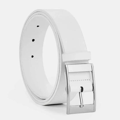 New Luxury Belt for Men PU Leather Belt Metal Pin Buckle High Quality Famous Brand Designer Waist Strap Belts for Jeans Men Belt - MANDOTOS