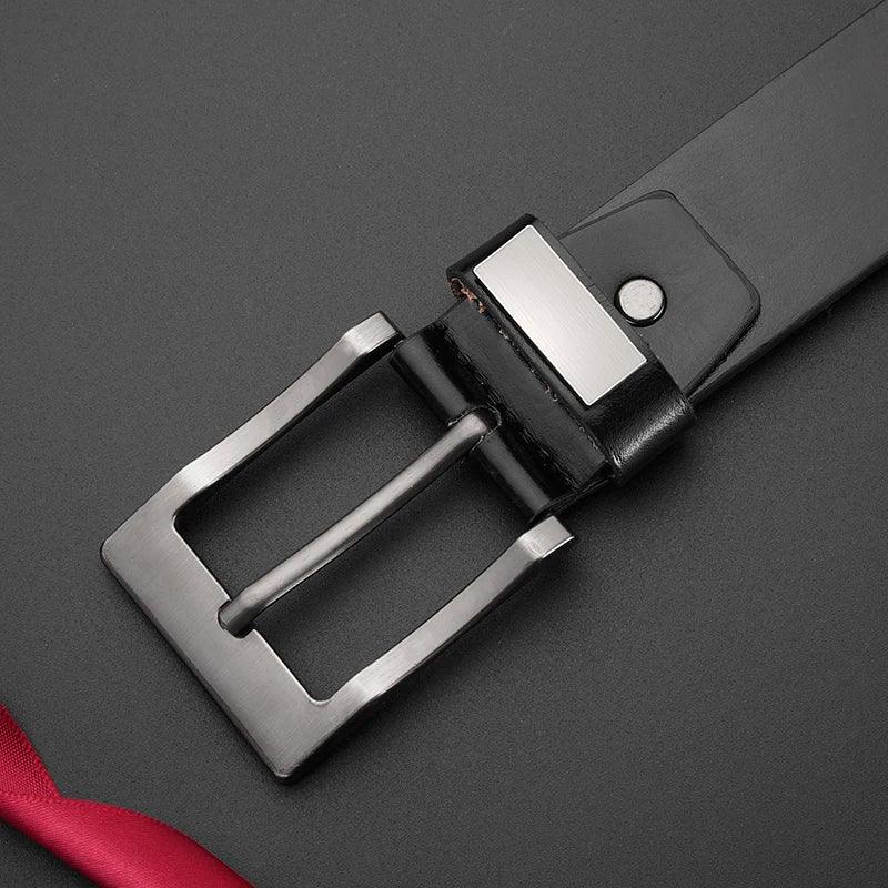 New Men's Cow Leather Belts Luxury Strap Male Belts For Fashion Classice Vintage Pin Buckle High Quality Designer Belt Plus Size - MANDOTOS