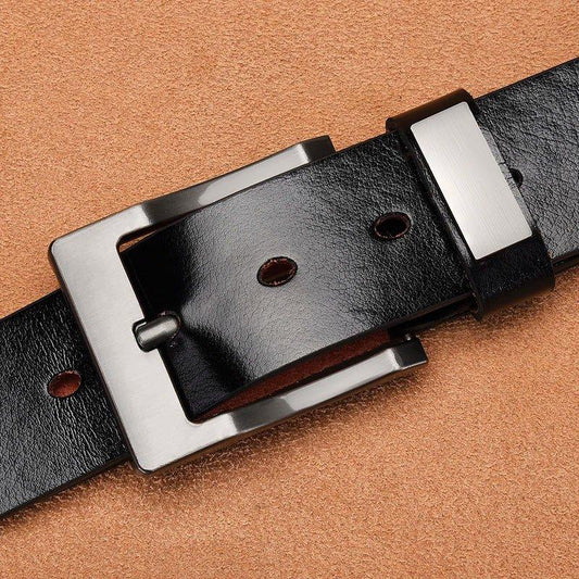 New Men's Cow Leather Belts Luxury Strap Male Belts For Fashion Classice Vintage Pin Buckle High Quality Designer Belt Plus Size - MANDOTOS