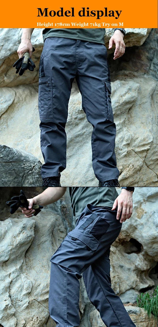 New Tactical Work Pants Men Outdoor Cargo Trousers Multi-pocket Waterproof Pant Autumn Spring Outdoor Workwear Hiking Trousers - MANDOTOS