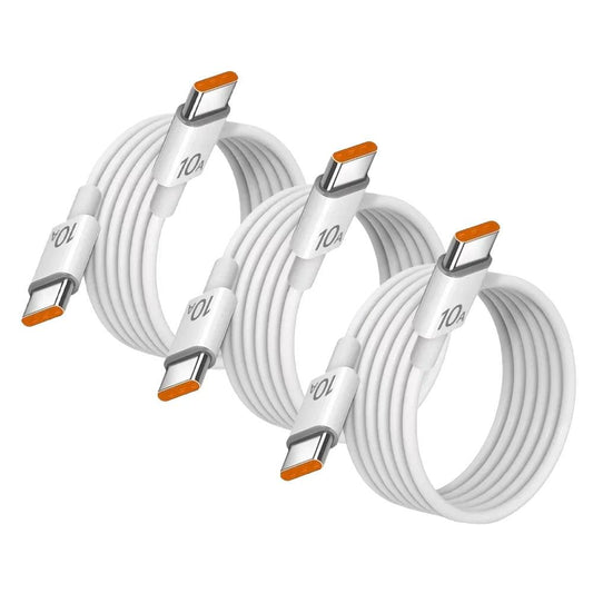 NNBILI 3Pcs Universal 120W 10A Fast Charger PD Dual Type C Quick Charging Cable Data Wire Cord For iPhone 15 16 Samsung HUAWEI - MANDOTOS