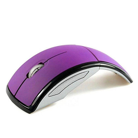Wireless foldable mouse with compact design, portable and ergonomic for easy use on the go.