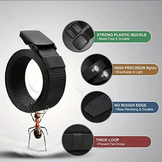 Nylon Military Tactical Men Belt 2 Pack Webbing Canvas Outdoor Web Belt with Plastic Buckle gift for Men - MANDOTOS