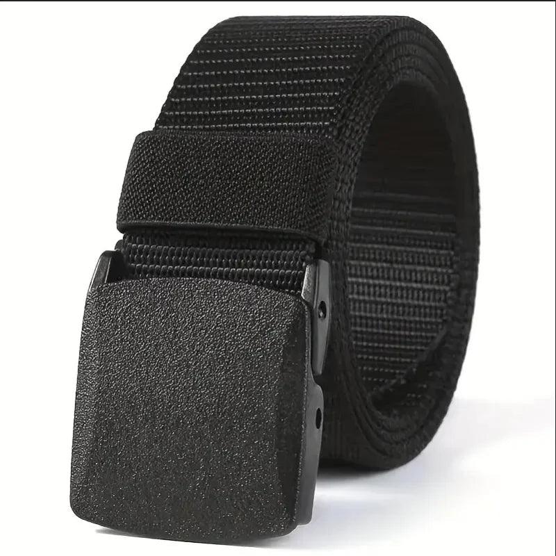Nylon Military Tactical Men Belt 2 Pack Webbing Canvas Outdoor Web Belt with Plastic Buckle gift for Men - MANDOTOS