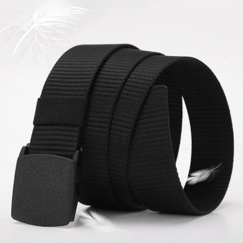 Nylon Military Tactical Men Belt 2 Pack Webbing Canvas Outdoor Web Belt with Plastic Buckle gift for Men - MANDOTOS