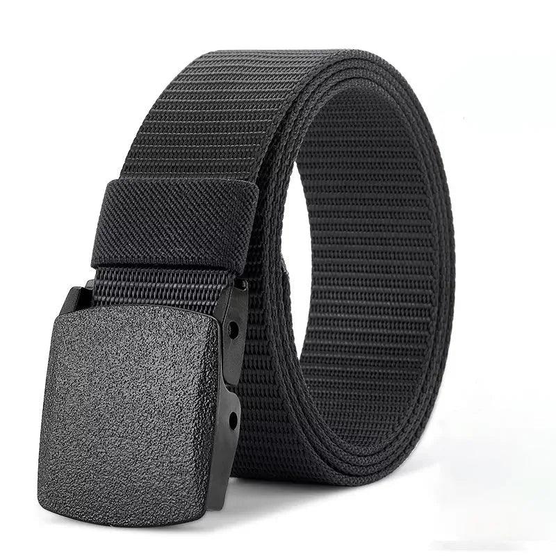 Nylon Military Tactical Men Belt 2 Pack Webbing Canvas Outdoor Web Belt with Plastic Buckle gift for Men - MANDOTOS