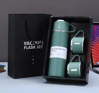 One Cup Three Lid Thermos Cup Set 304 Stainless Steel Handle Lid Gift Cup Men's And Women's Portable Gift Box Set - MANDOTOS