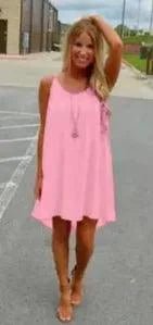 Seaside Dream Chiffon Sundress - Effortless Elegance for Sunny Days - MANDOTOS