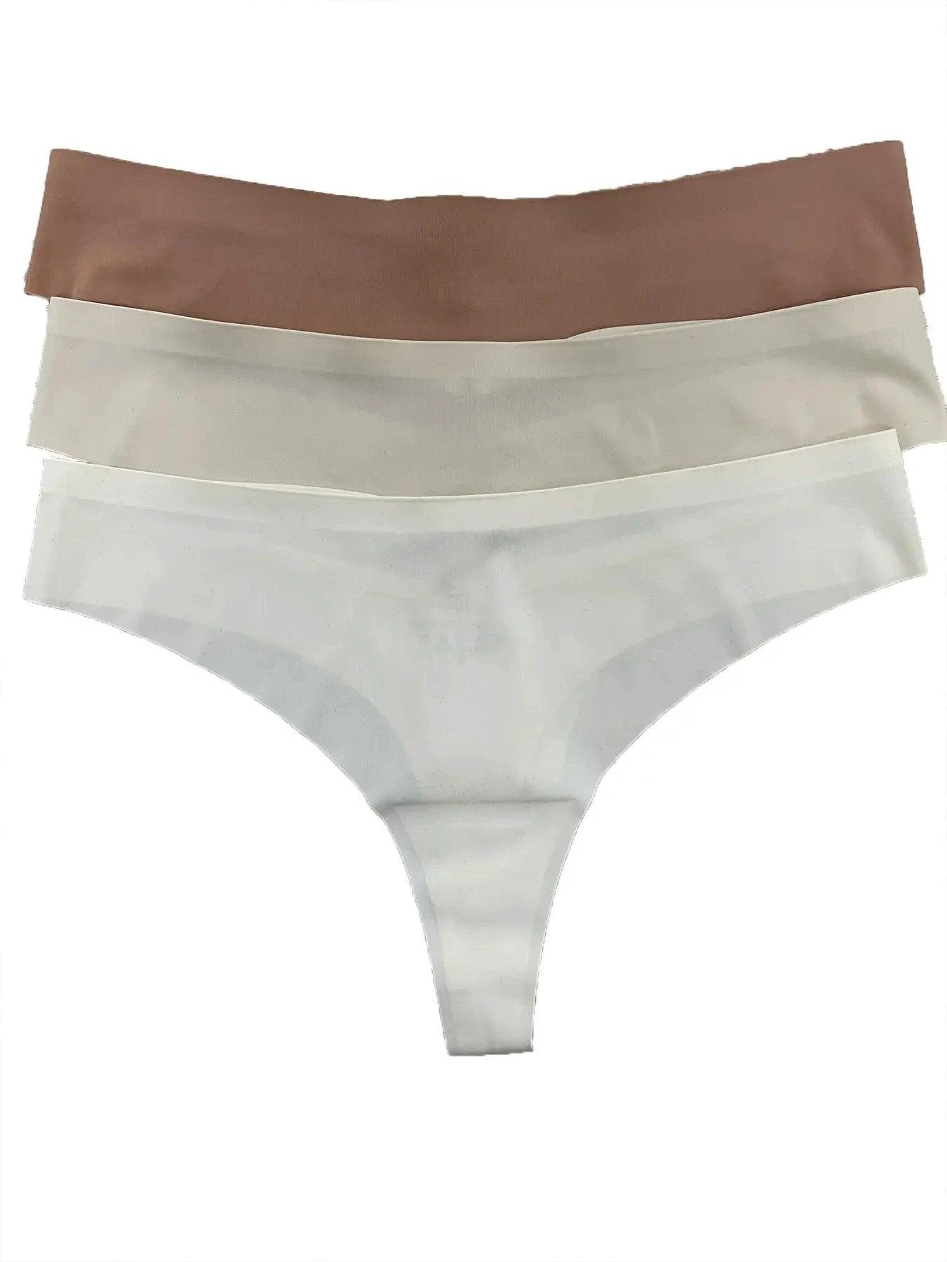 Ice Silk G-String Thong Set for Women | Seamless Low-Waist with Hollow Out T-Back Design | Confidently Sexy Lingerie - MANDOTOS