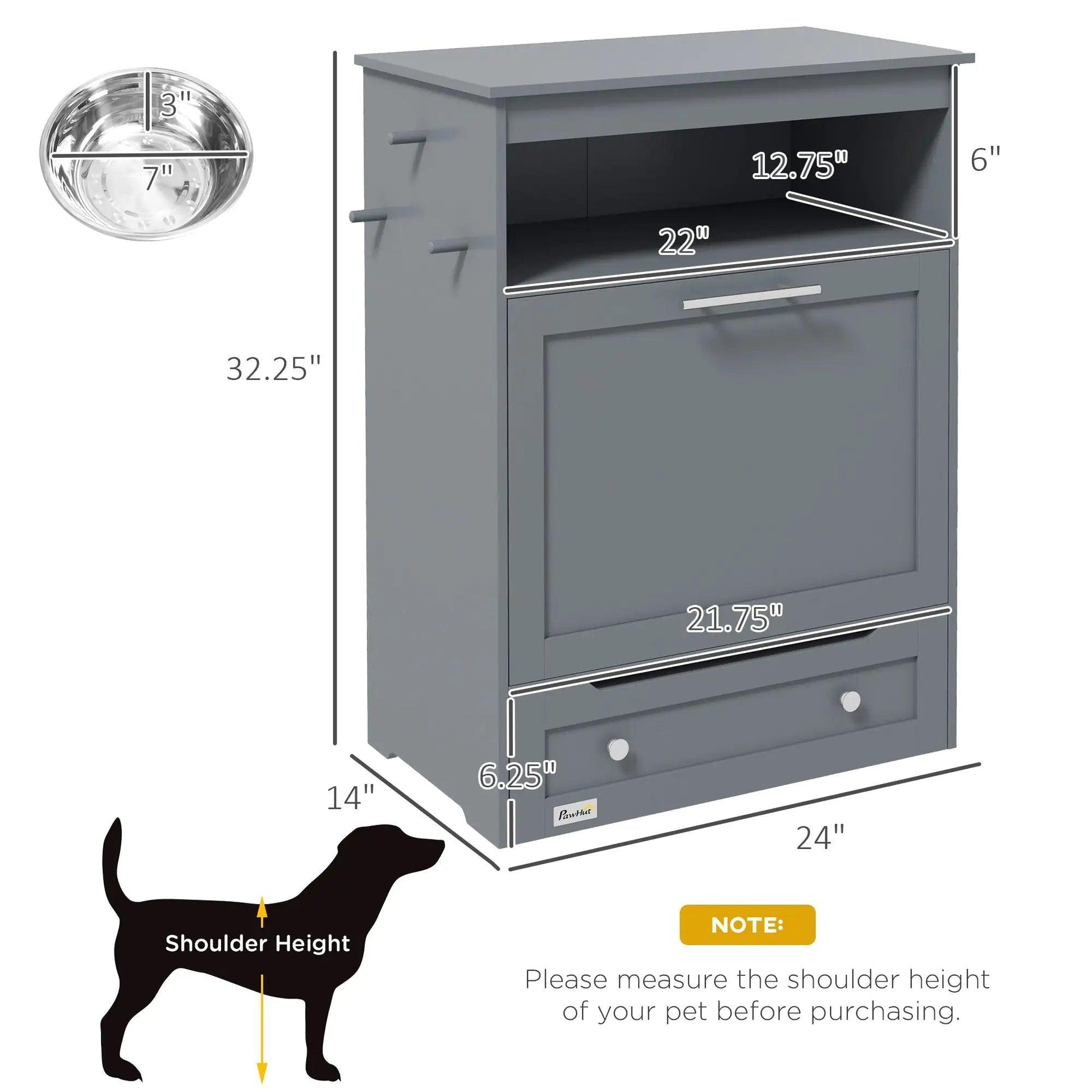 PawHut Deluxe Pet Feeding Station - MANDOTOS