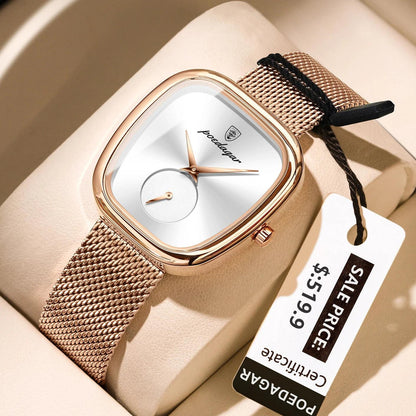 POEDAGAR Luxury Fashion Elegant Ladies Watch Waterproof Watch for Woman Mesh Stainless Steel Quartz Women's Watches Female Reloj - MANDOTOS