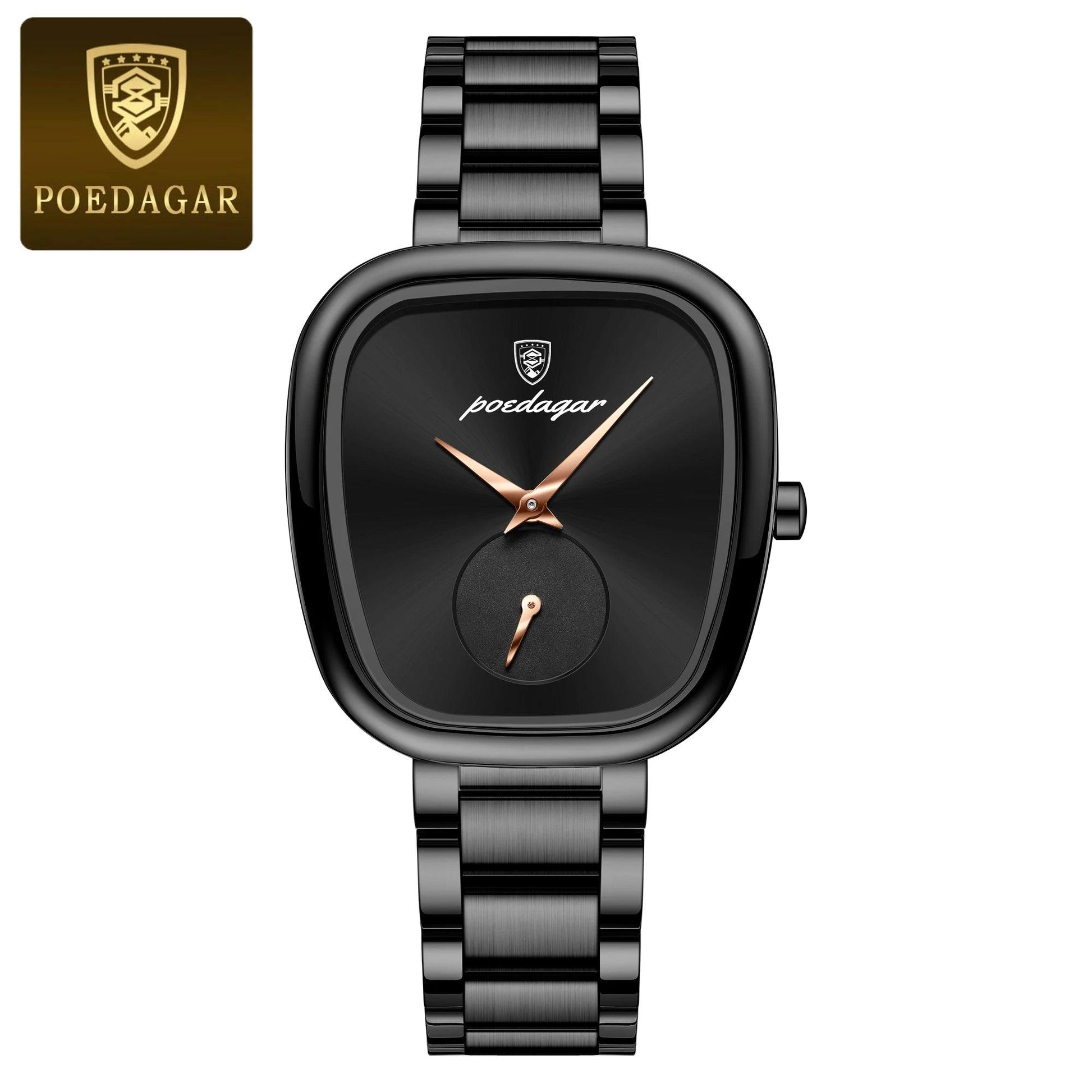 POEDAGAR Luxury Ladies Watch Stainless Steel Waterproof Quartz Watch for Woman High Quality Female Clock Elegant Women's Watches - MANDOTOS