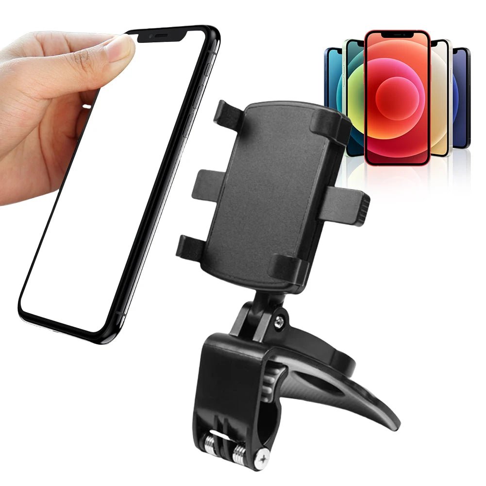 Portable Car Holder Rotatable Multifunction Dashboard/Rearview Mirror/Sun Visor Mount for iPhone Samsung Xiaomi Redmi Huawei - MANDOTOS INTERNATIONAL