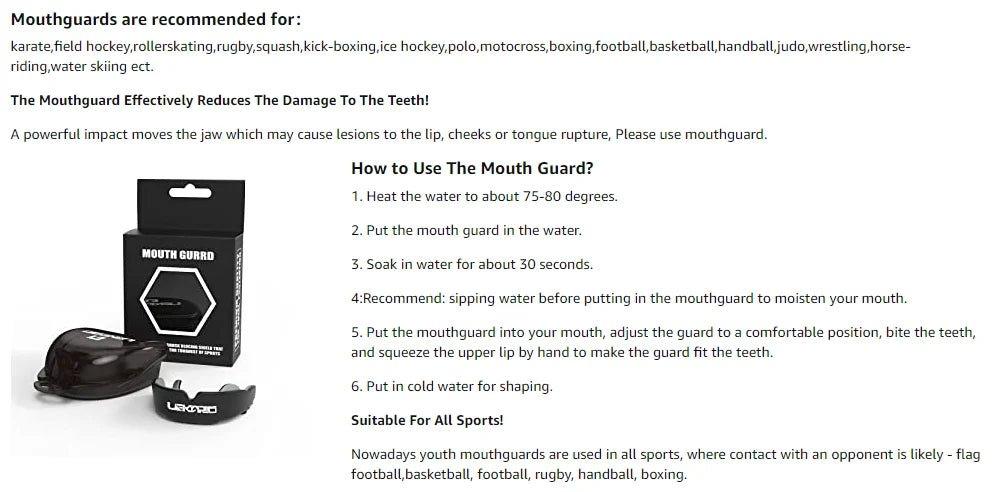 Professional Fighting Sports Mouthguard Boxing Mma Muay Thai Training Tooth Protection Set Children'S Fighting Tooth Guard - MANDOTOS