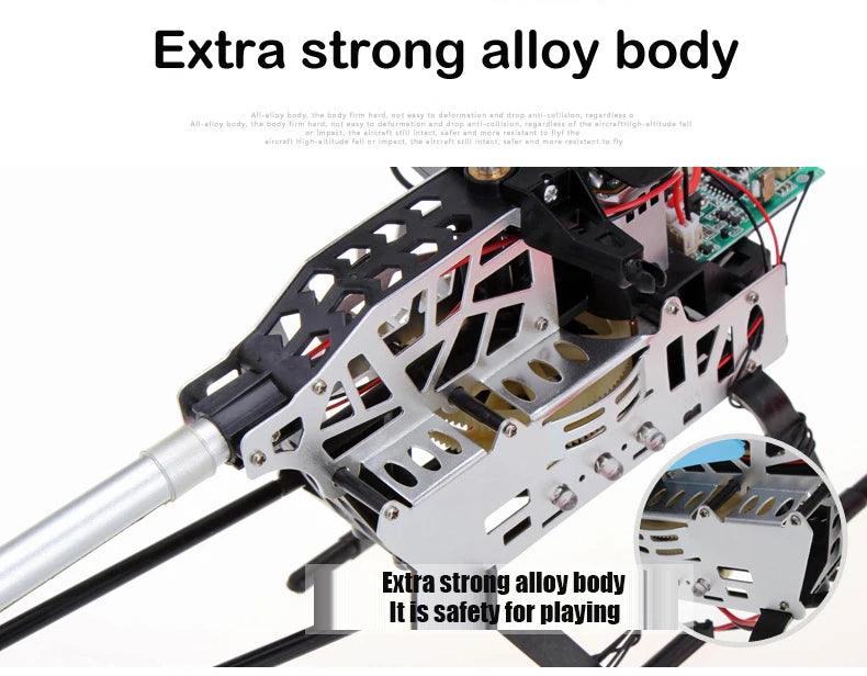 Rc Helicopter With Remote Control Extra Durable Big Plane Toy For Kids Drone Model Outdoor 3.5CH 80cm Aircraft Large Helicoptero - MANDOTOS