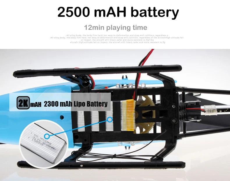 Rc Helicopter With Remote Control Extra Durable Big Plane Toy For Kids Drone Model Outdoor 3.5CH 80cm Aircraft Large Helicoptero - MANDOTOS