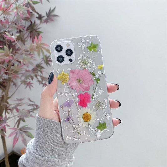 Silver Foil Dried Flowers For Mobile Phone Cases Epoxy Transparent - MANDOTOS