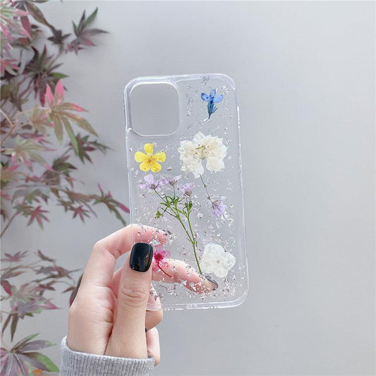 Silver Foil Dried Flowers For Mobile Phone Cases Epoxy Transparent - MANDOTOS