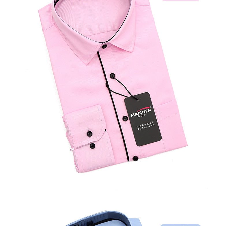Slim-fit Business Dress Men's Shirt Fashionable Printed Thin Casual Shirt Youth Long-sleeved Fashionable All-match Top for Men - MANDOTOS INTERNATIONAL