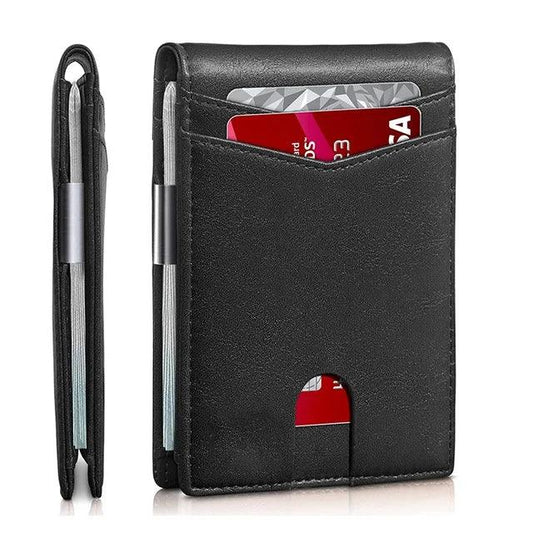 Slim RFID Leather Wallet - MANDOTOS