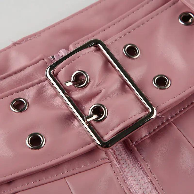 Spice Faux Leather Pleat Mini - MANDOTOS