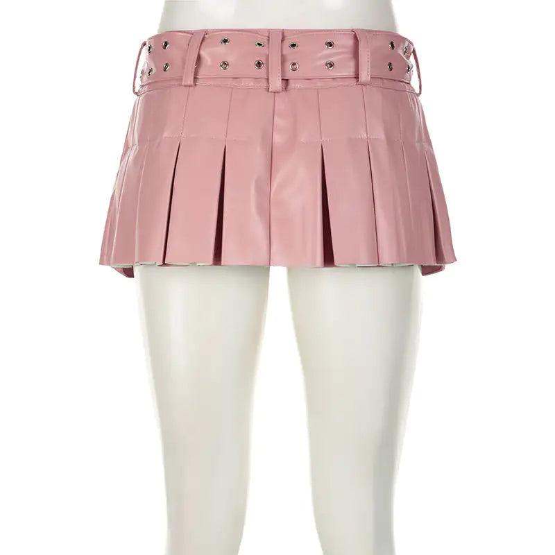 Spice Faux Leather Pleat Mini - MANDOTOS