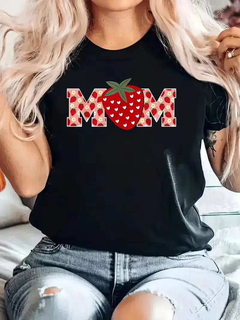 Summer European and American New Printed Round Neck Short Sleeved T-shirt Top Women Clothing T Shirt Women Kawaii Clothes - MANDOTOS INTERNATIONAL