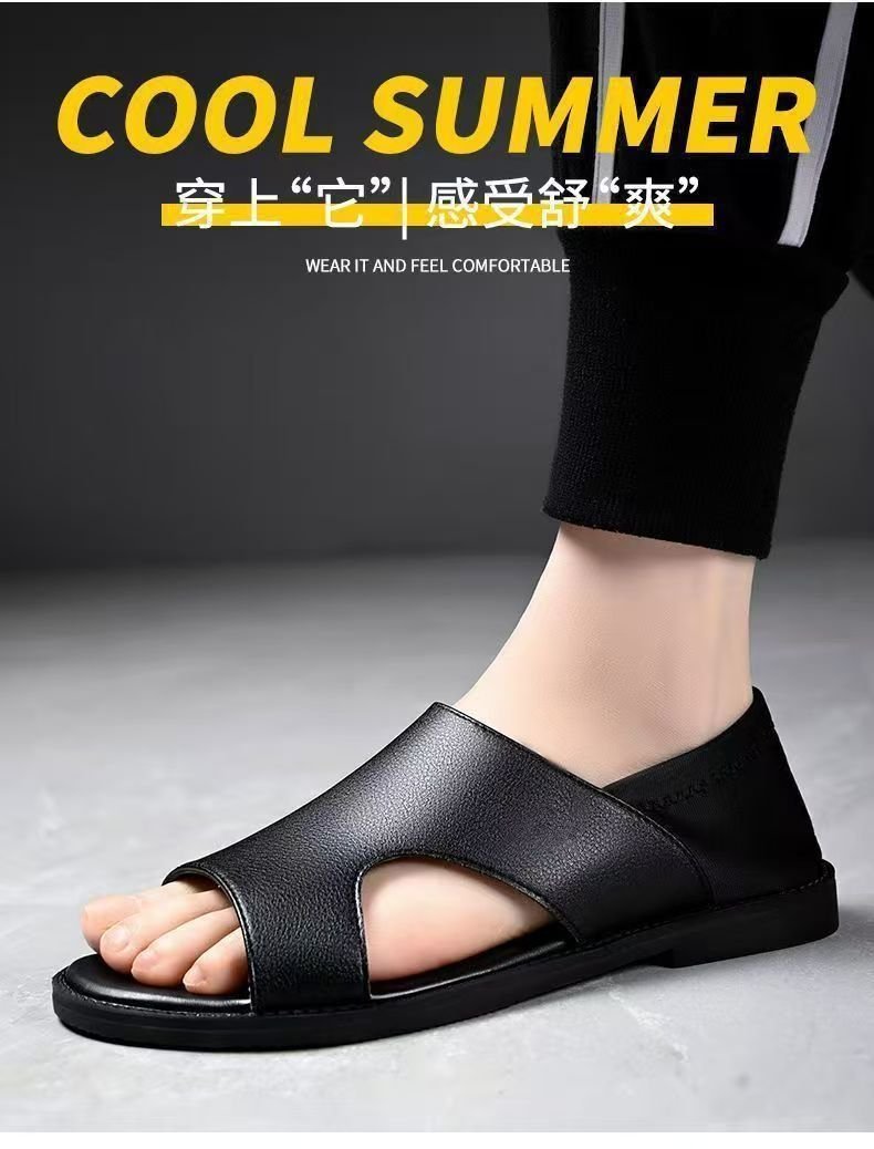 Summer New Men's Sandals Non-slip Soft-soled Sandals Soft Surface Breathable Wear-resistant Casual Soft-soled Beach Sandals for Men - MANDOTOS INTERNATIONAL