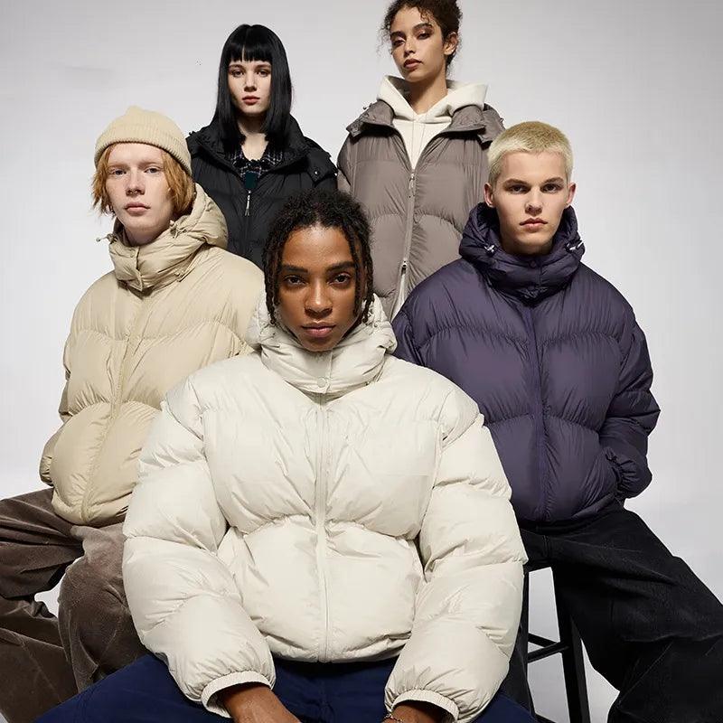 Thin And Portable Puff Down Jacket Solid Color Hooded - MANDOTOS