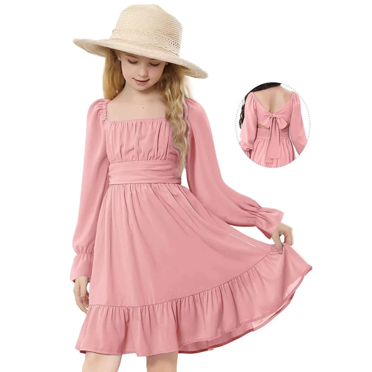 Zando Pink Off - Shoulder Girls' Dress for All Occasions 10 - 11 Years L - MANDOTOS INTERNATIONAL