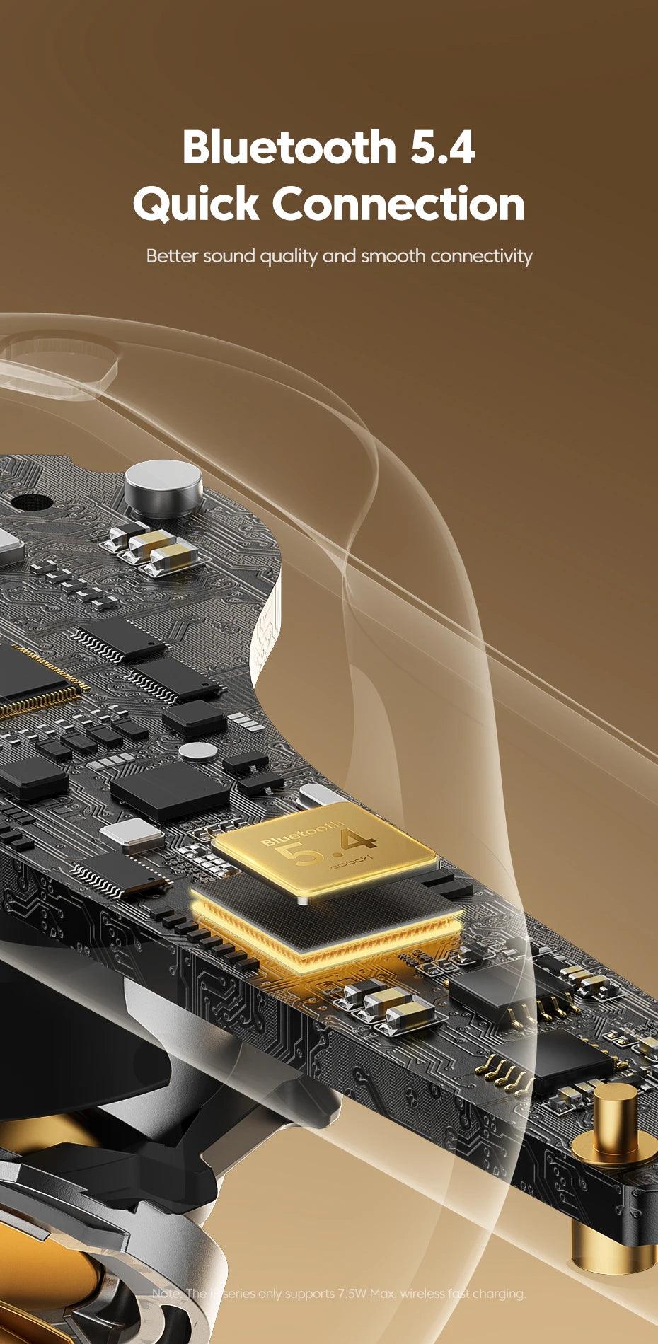 Toocki ANC Bluetooth Earphone 5.4 Dual Noise Cancellation Waterproof Wireless Headphone 3D Stereo In-ear ENC Earbuds With Mic - MANDOTOS