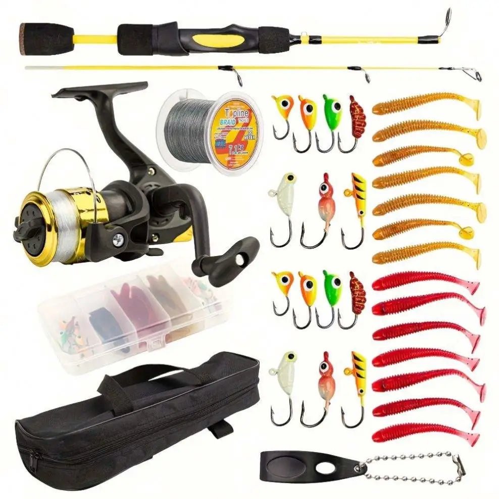 Topline Tackle High Quality Travel Fishing Pole Made in China Best Ice Fishing Rod Combo - MANDOTOS INTERNATIONAL