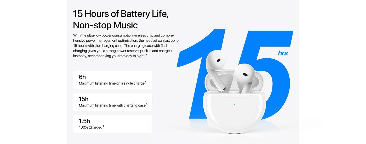 UMIDIGI G1 Buds TWS Wireless Earphones Bluetooth 5.3 ENC Sport Noise Reduction 380mAh Headsets With Microphone - MANDOTOS