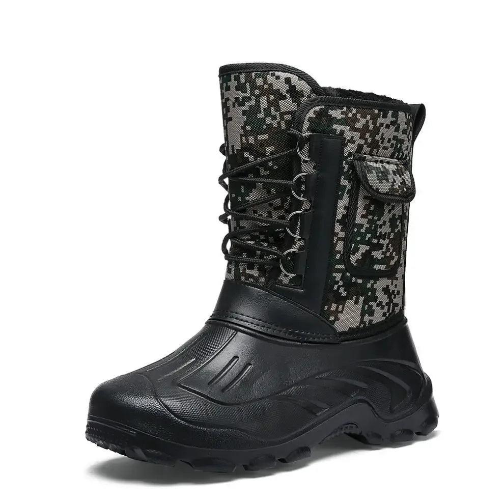 Winter Men's Outdoor Boots Warm Waterproof Snow Boots for Men Fishing Boots Men's Non-slip Hiking Boots Male Sneakers Work Boots - MANDOTOS