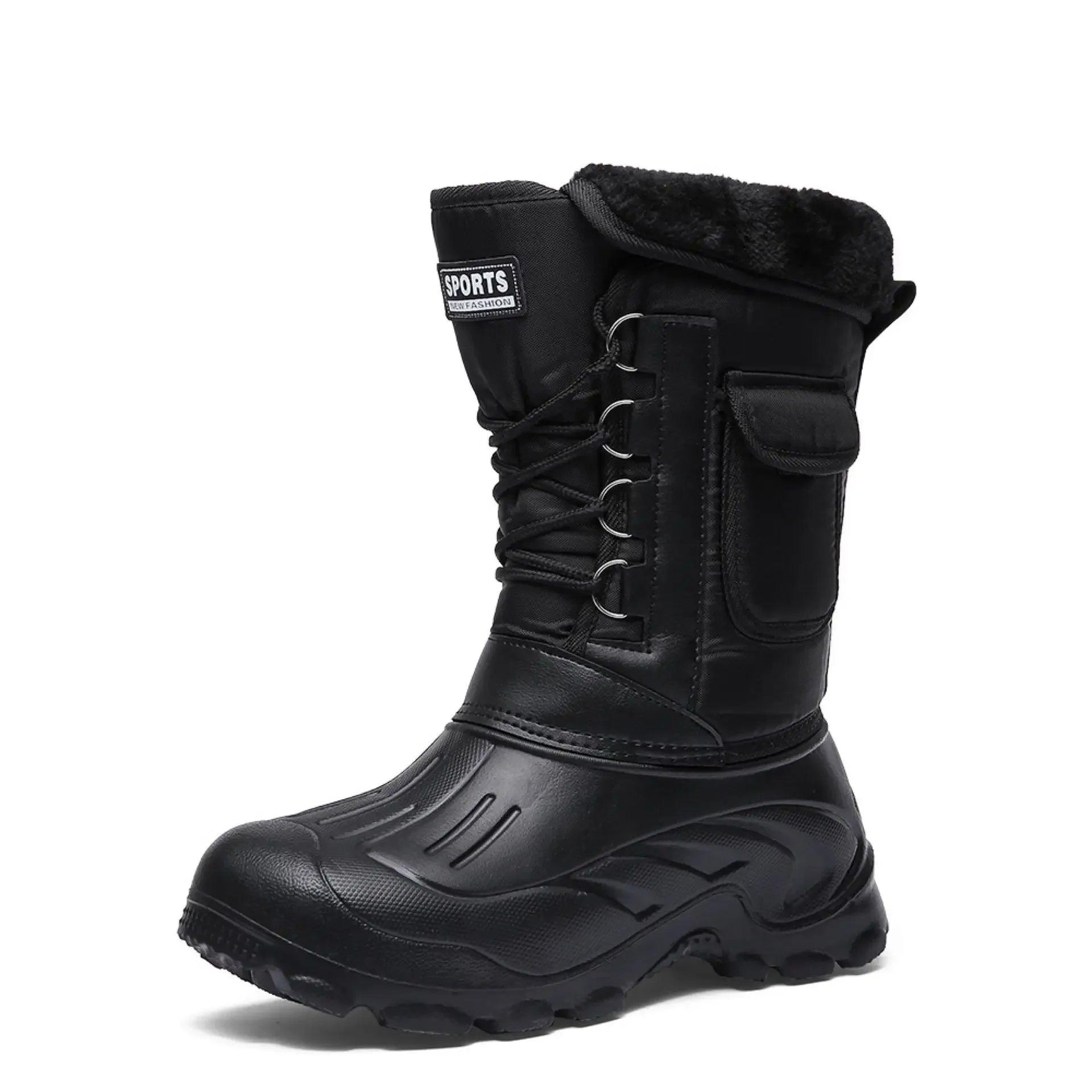 Winter Men's Outdoor Boots Warm Waterproof Snow Boots for Men Fishing Boots Men's Non-slip Hiking Boots Male Sneakers Work Boots - MANDOTOS