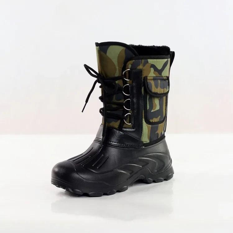 Winter Men's Outdoor Boots Warm Waterproof Snow Boots for Men Fishing Boots Men's Non-slip Hiking Boots Male Sneakers Work Boots - MANDOTOS