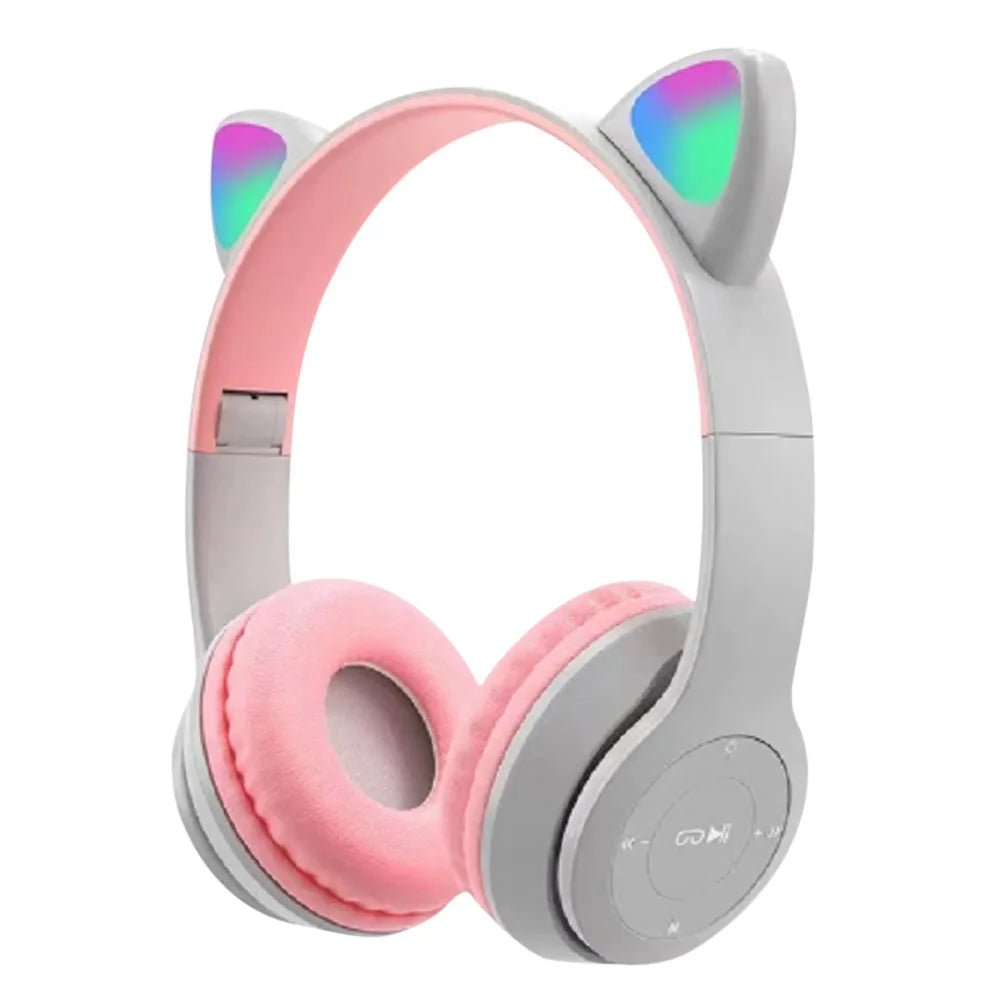 Glow Light Cat Ear Bluetooth Headphones for Kids and Adults - MANDOTOS INTERNATIONAL