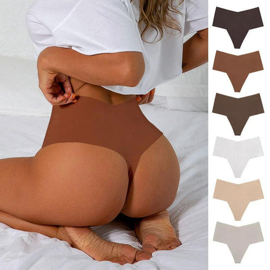 Luxe Comfort Women's High Waist Seamless Ice Silk Underwear with Cotton Crotch for All-Day Confidence - MANDOTOS