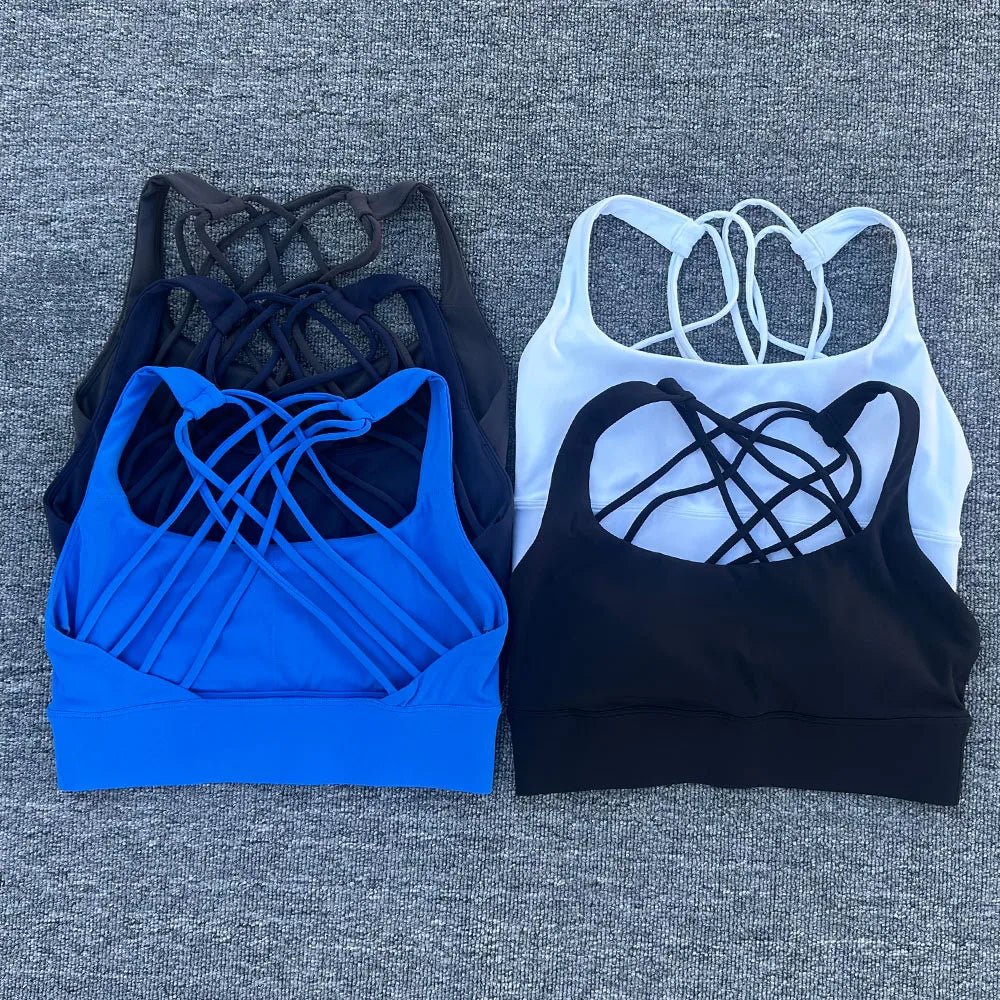 Women's Shockproof Yoga Crop Top - Anti-Sweat Gym Sports Bra - MANDOTOS INTERNATIONAL