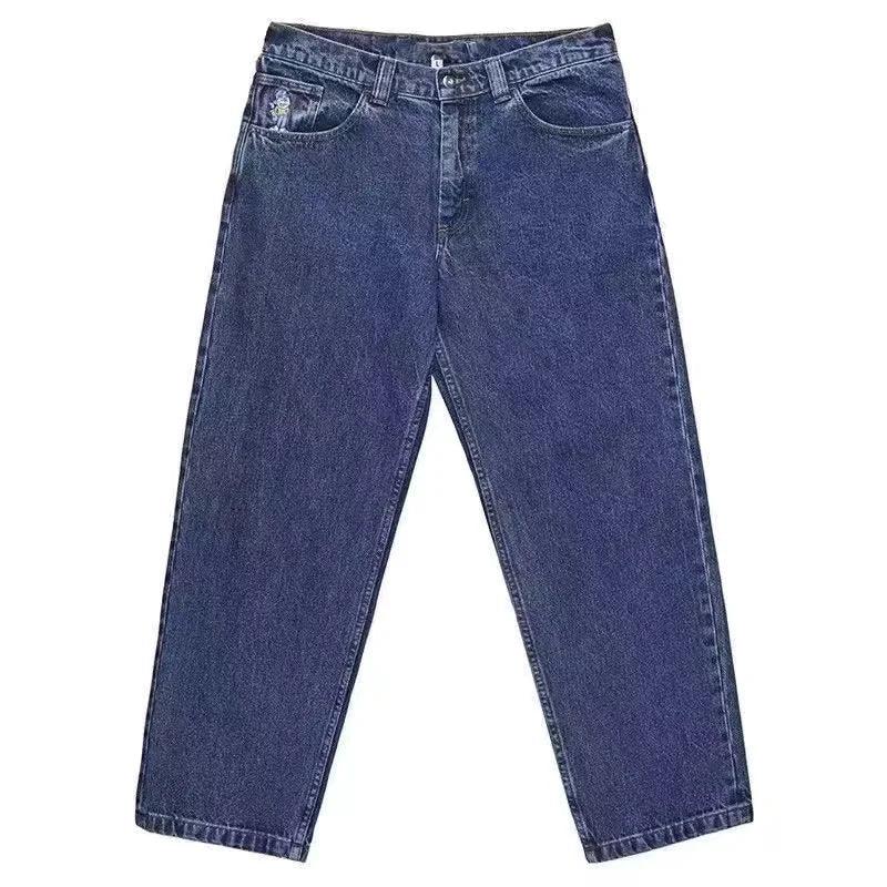 Y2K Big boy Jeans for Men Streetwear Baggy Jeans Embroidery Denim Leisure Simple Dime Pants Women Jeans Mujer Hot traf jean - MANDOTOS