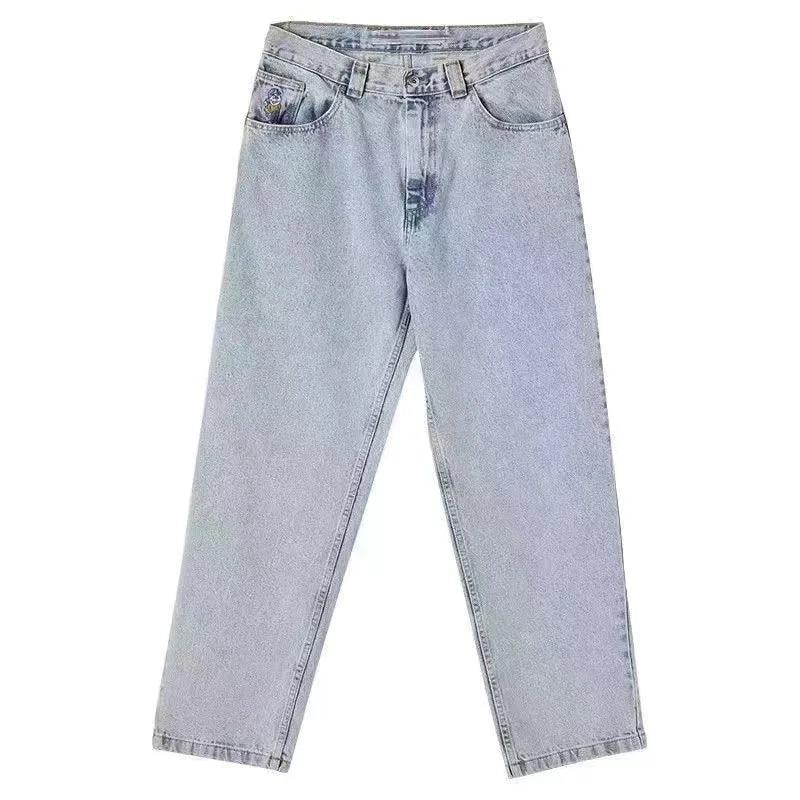 Y2K Big boy Jeans for Men Streetwear Baggy Jeans Embroidery Denim Leisure Simple Dime Pants Women Jeans Mujer Hot traf jean - MANDOTOS