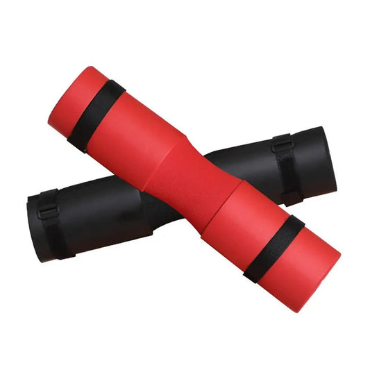 red-barbell-on-top-of-black-barbell-cross-position