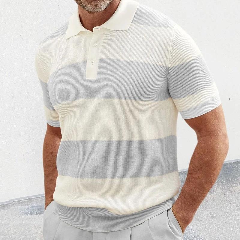 Mens Clothing Summer Fashion Lapel Sweater Short Sleeve Men Clothing Men Wears MANDOTOS