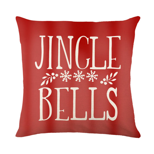 Christmas Decorations Pillow Covers Sofa Square Throw Pillow Cases Stamping Snowflake Waist Cushion Cover Home Bed Decor - MANDOTOS
