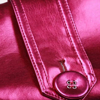 Women's Leather High Fashion Coat Slim Fit - MANDOTOS