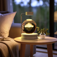 Crystal Ball Cosmic Dinosaur Indoor Night Light USB Power Warm Bedside Light Birthday Gift Night Lamp MANDOTOS