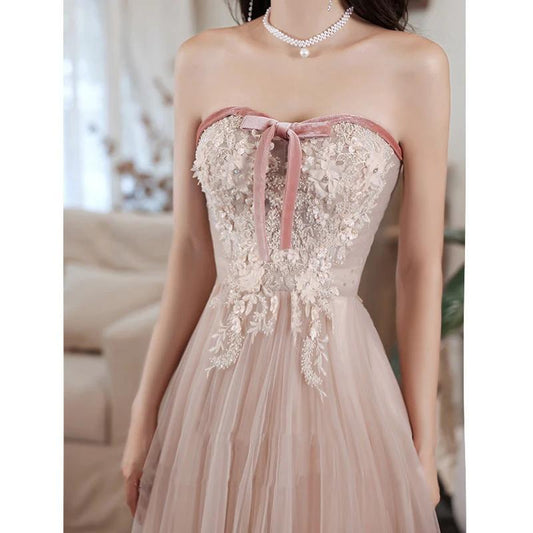 Elegant Tube Lace Sequined Ball Gown Pageantry Gown Prom gown MANDOTOS